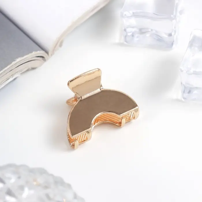 Крабик для волос &laquo;Брианна&raquo;, дуга, 2 см, золото