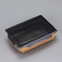 Контейнер с плоской крышкой, черный, 0,5 л, 16 х 12 х 4,5 см