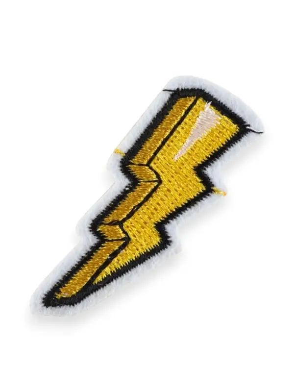 Наклейка на одежду &laquo;Молния&raquo;, с клеевой основой, 2&times;5 см, жёлтая