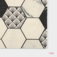 Коврик придверный грязезащитный Доляна &laquo;Мрамор&raquo;, вырезной, 60&times;90 см, цвет серый