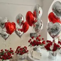 Шар воздушный фольгированный 18" &laquo;Сердце&raquo;, цвет красный