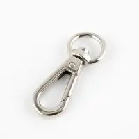 Карабины металл 6,2гр 4,2*1,6см/12*2мм (наб 2шт цена за наб) серебряный TR