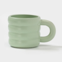 Чайная пара Доляна &laquo;Зефир&raquo;, 350 мл, керамика, зелёная