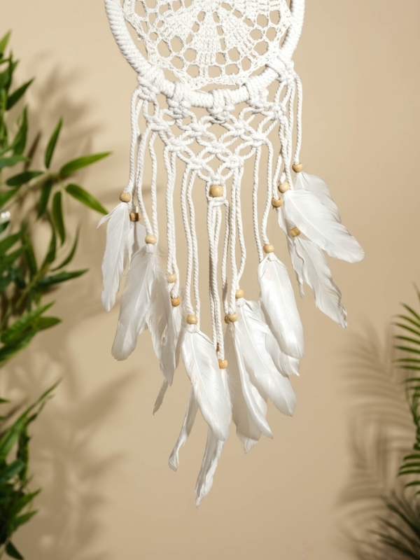 Ловец снов "Белый цветочек" 17х50 см.