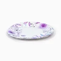 Тарелка одноразовая бумажная &laquo;Сиреневые розы&raquo;, 23 см