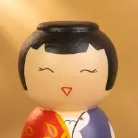 Деревянная кукла кокеши "Такаши" 7х7,5х15 см