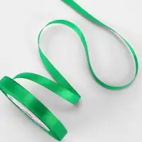 Лента атласная, 10 мм &times; 23 &plusmn; 1 м, цвет зелёный №19