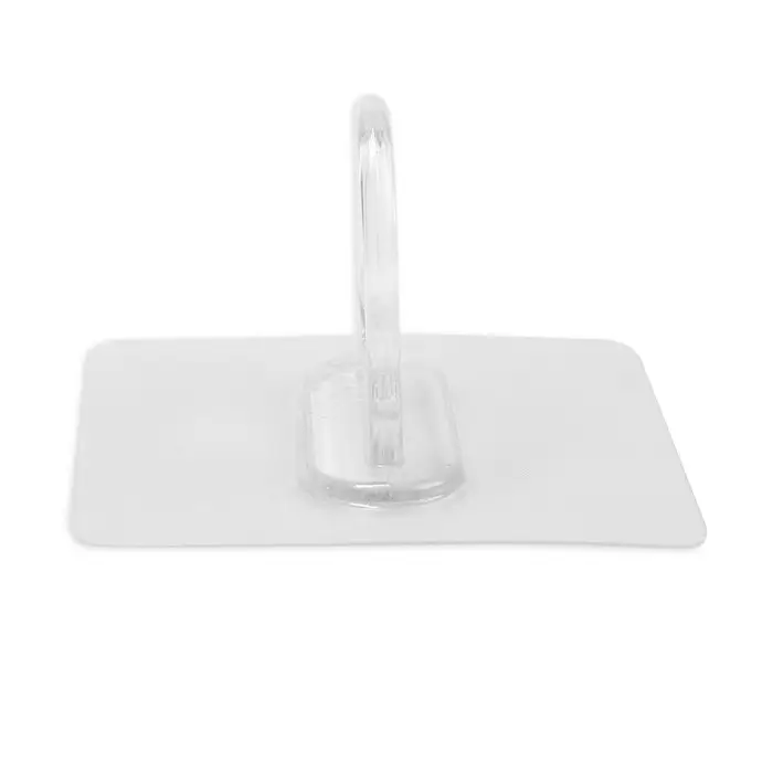 Держатель с клейкой поверхностью ТУНДРА, d=25 мм, 68&times;68 мм, прозрачный