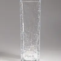 Ваза стекло настольная "Бритт" размытие, 24х8 см, прозрачный