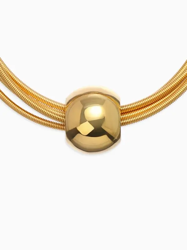 Набор 2 пред-та: колье, браслет "Бусина на нитях", цвет золото