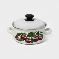 Кастр.сфер. 1.5л (белая)Вишневый сад