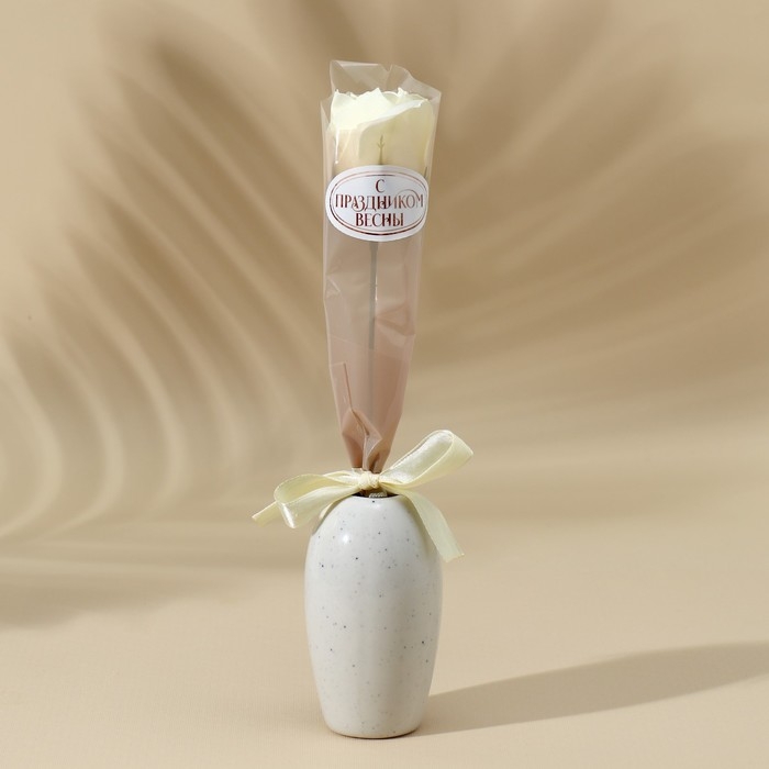 Мыло для рук &laquo;С Праздником весны&raquo;, 1 шт, аромат цветочный, ЧИСТОЕ СЧАСТЬЕ