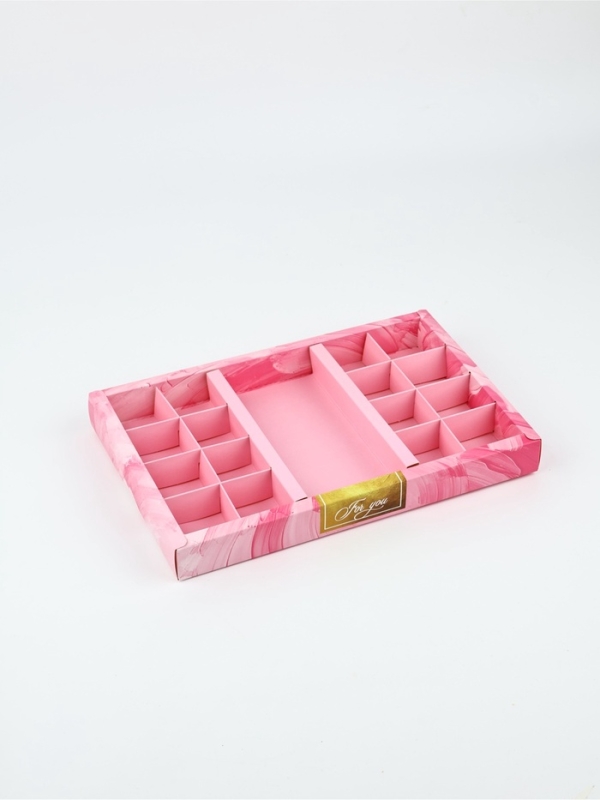 Коробка под 16 конфет и шоколад, кондитерская упаковка &laquo;Для тебя&raquo; 28,8 х 18,6 х 3 см