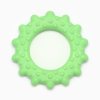 Игрушка жевательная "Кольцо с шипами", TPR, 8,5 см, зелёная