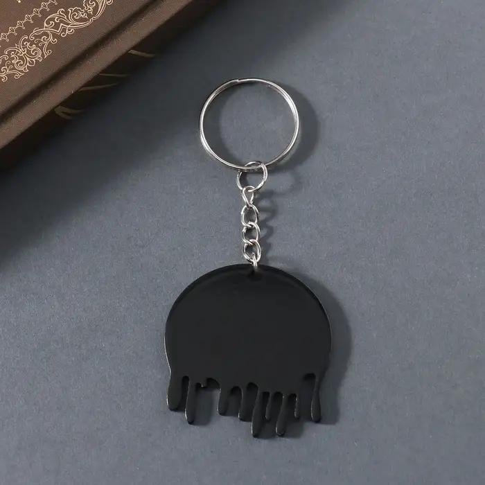 Брелок акрил "Расплавившаяся пластинка" 4,5х4х0,2 см