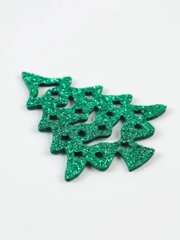 Декор "Зеленые елочки", набор 6 шт.