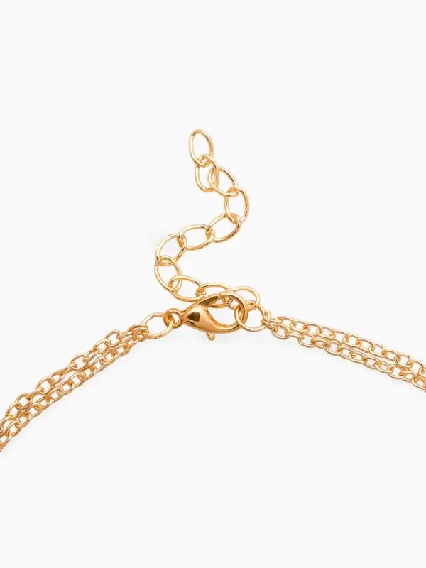 Набор 2 пред-та: пуссеты,кулон "Вишенка со стразинкой", цвет красный в золоте 50+40см. d4