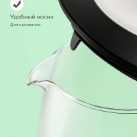 Чайник электрический стеклянный с подсветкой 2,2л