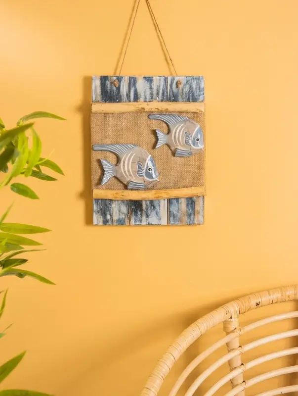 Панно плетёное &laquo;Пара рыбок&raquo;, 25&times;4&times;55 см