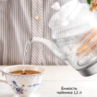 Чайник электрический стеклянный КТ-6723 - 1.2 л. - 1300 Вт