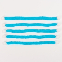 Шарфик для игрушек вязаный, набор 5 шт., размер 1 шт. &mdash; 27 &times; 2 см, цвет голубой