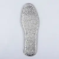 Стельки для обуви, утеплённые, двухслойные, фольгированные, окантовка, р-р RU 38 (р-р Пр-ля 40), 25 см, пара, серые