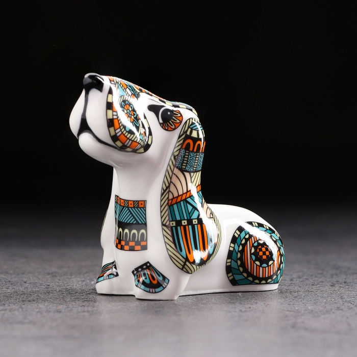 Фигурка гжель &laquo;Дружок&raquo;, бело-синий,керамика,