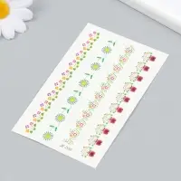 Переводные тату на тело цветные &laquo;Цветочные ленты&raquo;, 12&times;7.5 см