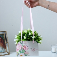 Переноска для цветов складная &laquo;От всей души&raquo;, 17 &times; 13 &times; 7 см