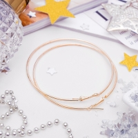 Серьги кольца QF &laquo;Классика&raquo;, d=7 см, цвет золото