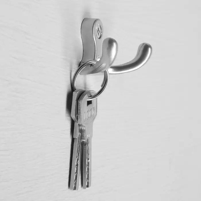 Крючок-вешалка ТУНДРА, №15, цвет хром, 1 шт.