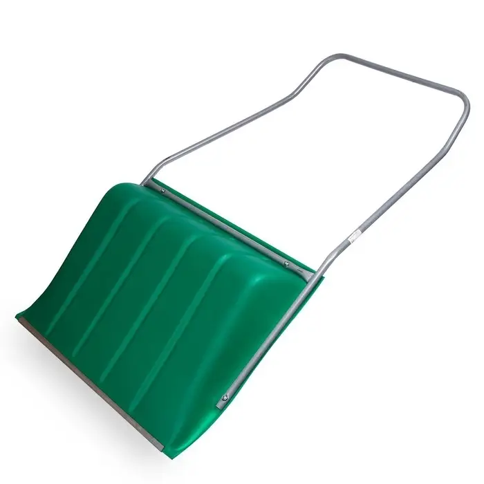 Движок пластиковый для уборки снега, ковш МИКС 750 &times; 550 мм, металлическая планка, металлическая ручка цвет МИКС