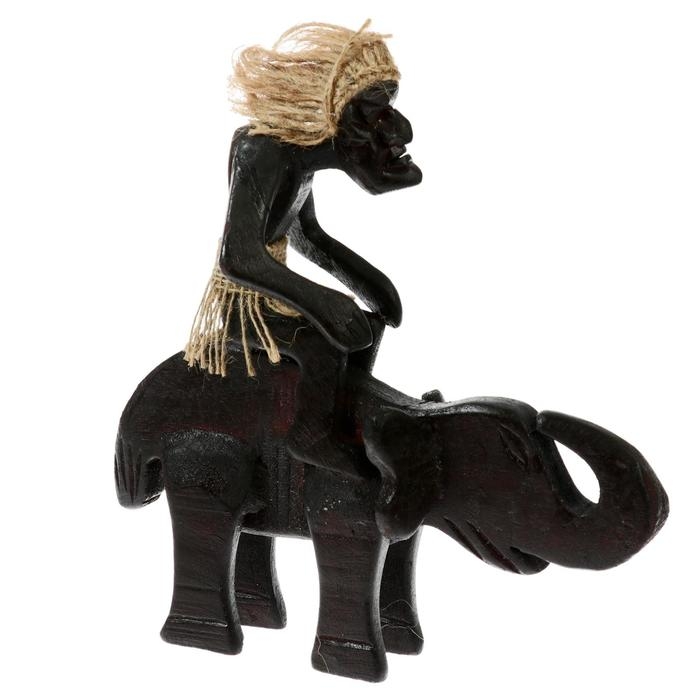 Сувенир &laquo;Абориген на слоне&raquo;, 22 см, дерево