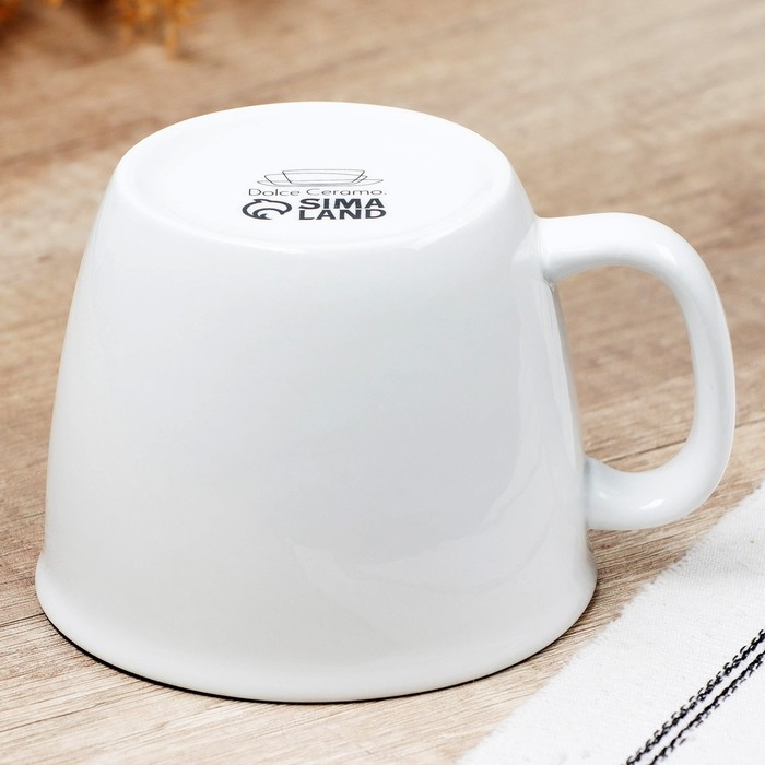 Кружка керамическая &laquo;С любовью&raquo;, 400 мл, цвет белый