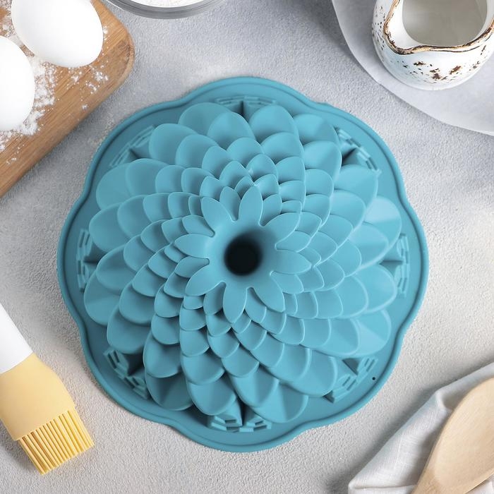 Форма для выпечки Доляна &laquo;Хризантема&raquo;, силикон, 22&times;7.5 см, МИКС