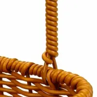 Корзина пластик 25 х 18 х 15 см, ручка14 см металл карскас коричневый