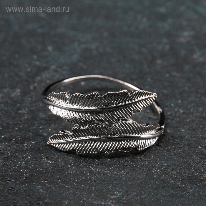 Кольцо для салфетки &laquo;Лист&raquo;, 4,5&times;2 см, цвет серебряный