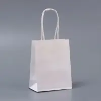 Пакет белый без печати, круглая ручка, 15&times;12&times;6 см, 120 г
