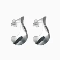 Серьги пластик &laquo;Волны&raquo; кольца, цвет золото