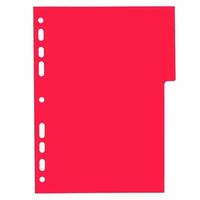 Набор разделителей листов А5 Office-2000, 5 листов без индексации, цветные, пластик 120 мкм