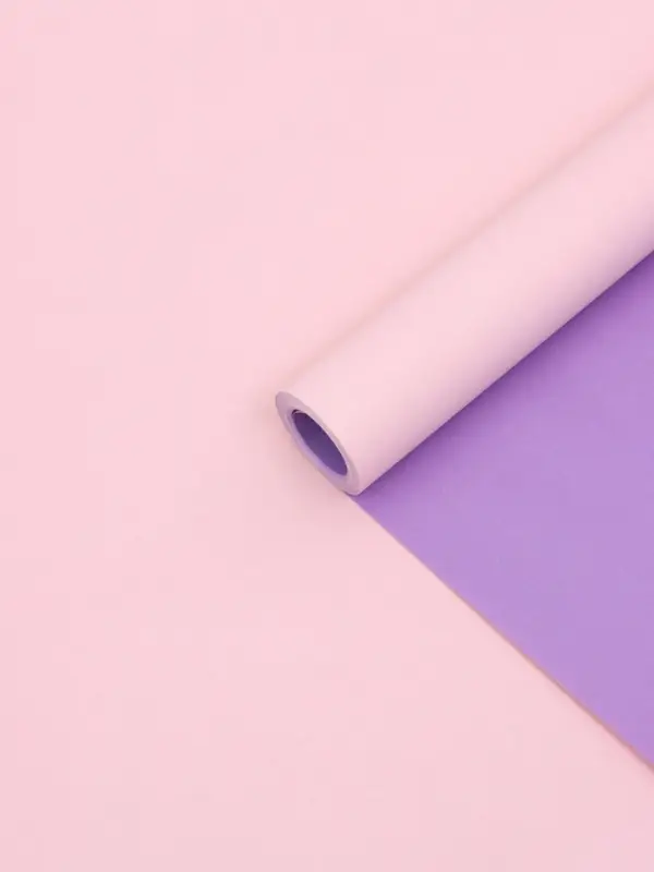 Бумага упаковочная крафт, двусторонняя, бежево-фиоелтовый 0,68 х 10&plusmn;5% м