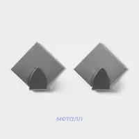 Крючки самоклеящиеся SAVANNA &laquo;Ромб&raquo;, 2 шт., металл, 4.5&times;4.8&times;2 см, хромированные