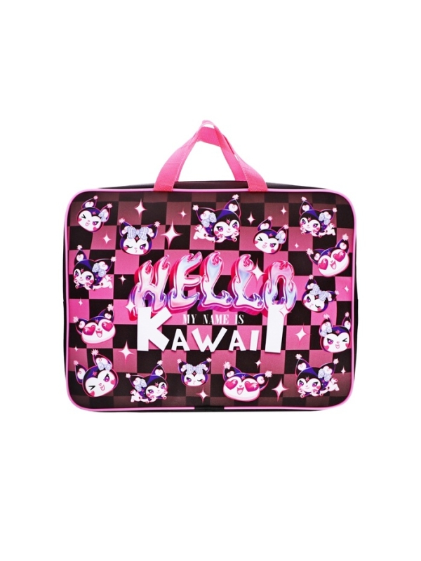 Папка с ручками текстильная А4, 360&times;245&times;70 мм, Calligrata TOP &laquo;Кавай&raquo;