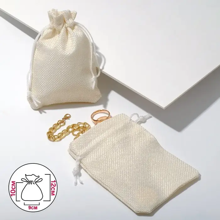 Мешочек подарочный &laquo;Льняной&raquo; 9&times;12, бежевый