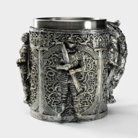 Кружка из нержавеющей стали &laquo;Стража&raquo;, 400 мл, цвет серебряный