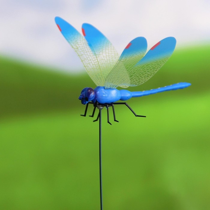 Штекер "Стрекоза Сенди" 14х9см/45см, набор 6шт, МИКС