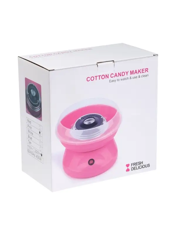 Аппарат для приготовления сладкой ваты LCC-01, 400 Вт, розовый
