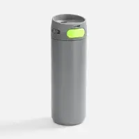 Термостакан X1 с цветной кнопкой, серый с желтым