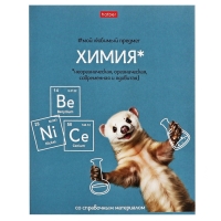 Тетрадь 48 листов в клетку &laquo;Мой любимый предмет&raquo; ХИМИЯ, обложка мелованный картон, Soft-touch, с интерактивным справочником, блок офсет