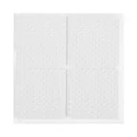 Набор накладок мебельных, полимерных, 28 шт., 2.5&times;2.5; d=2.5; 3.8&times;3.8, белый